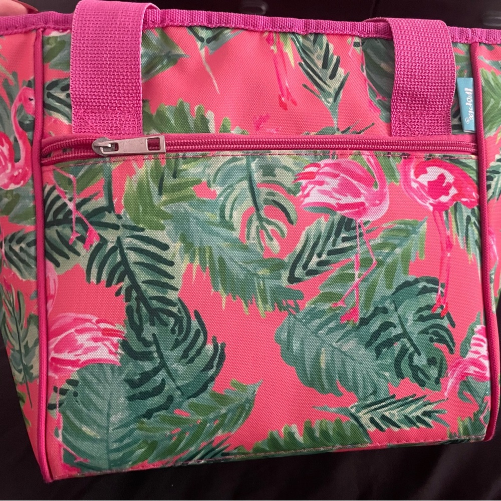 Pink Flamingo Cooler Tote Bag